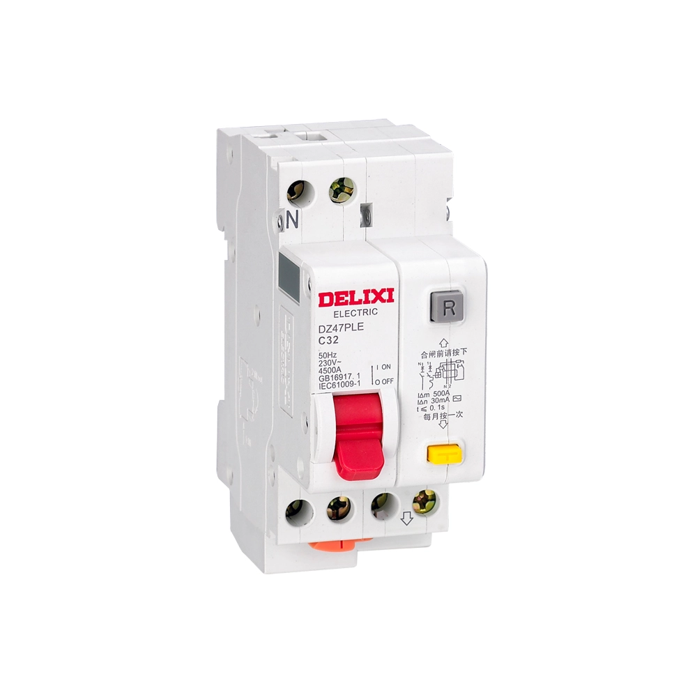 DZ47PLE Phase Line + Neutral Line Earth Residual Current Circuit Breaker