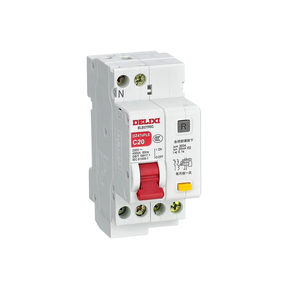 DZ47vPLE Phase Line + Neutral Line Earth Residual Current Circuit Breaker