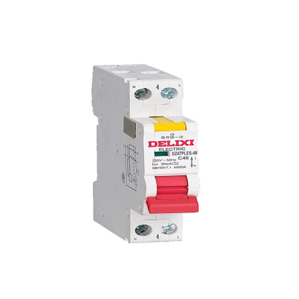 DZ47PLES-40 Phase Line + Neutral Line Earth Residual Current Circuit Breaker